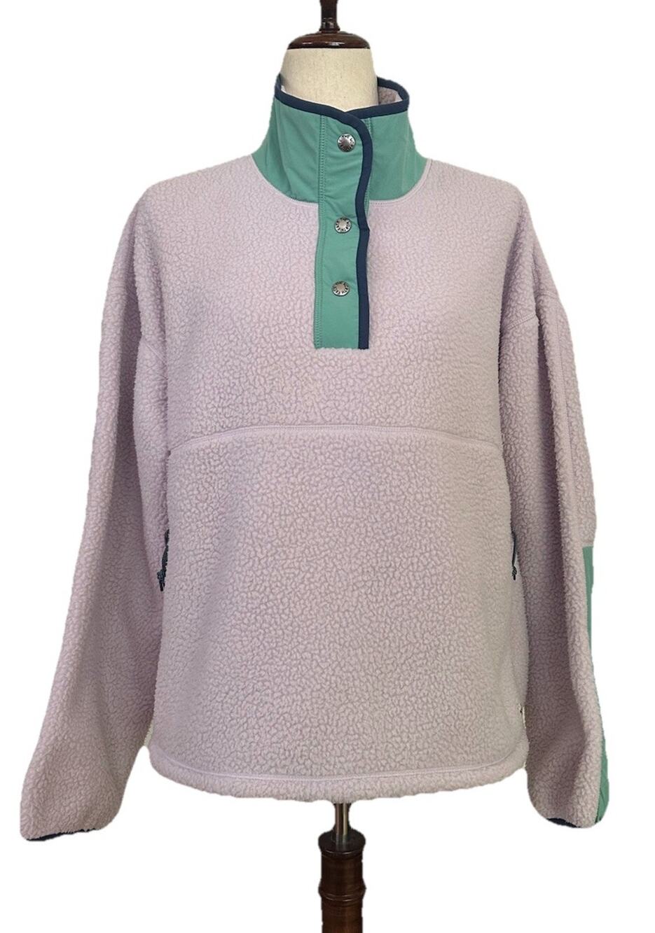 The North Face Cragmont Sherpa Pullover Jacket Women’s Size Large Snap Buttons
